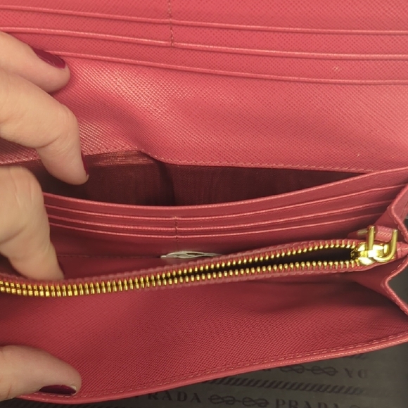 Prada Pink Saffiano Leather Wallet - Picture 5 of 16